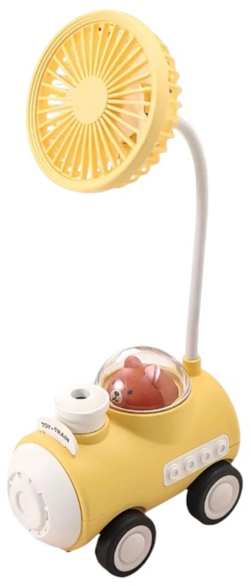 Επαναφορτιζόμενος ανεμιστήρας Αυτοκινητάκι με ξύστρα και φωτάκι νυκτός - MU339A - 033190 - Yellow