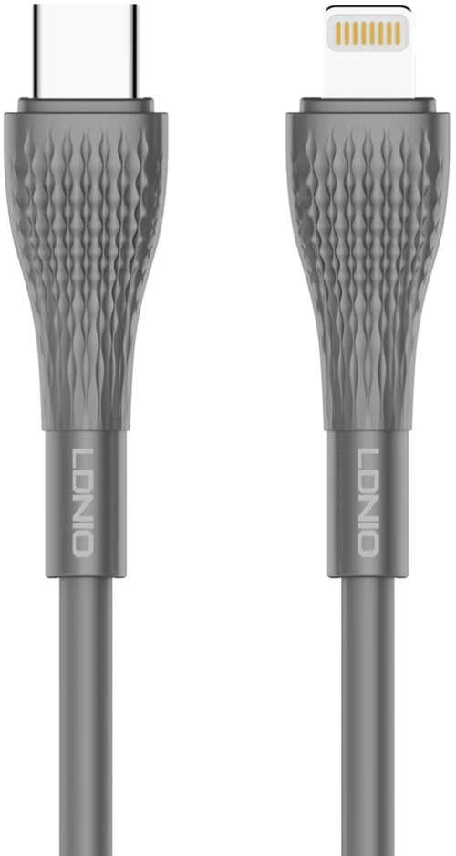 LDNIO καλώδιο Lightning σε USB-C LC671I, 30W PD, 1m, γκρι