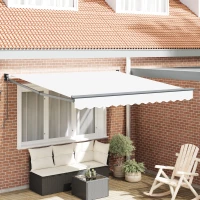 vidaXL Ανασυρόμενη Τέντα Λευκή 300x250 εκ., vidaXL Υφασμάτινη Αντικατάσταση για Σκελετό 3x2.5 μ Λευκή