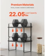 VEVOR 2 Tier Cabinet Organizer Shelf Counter Shelves Steel Storage Spice Rack