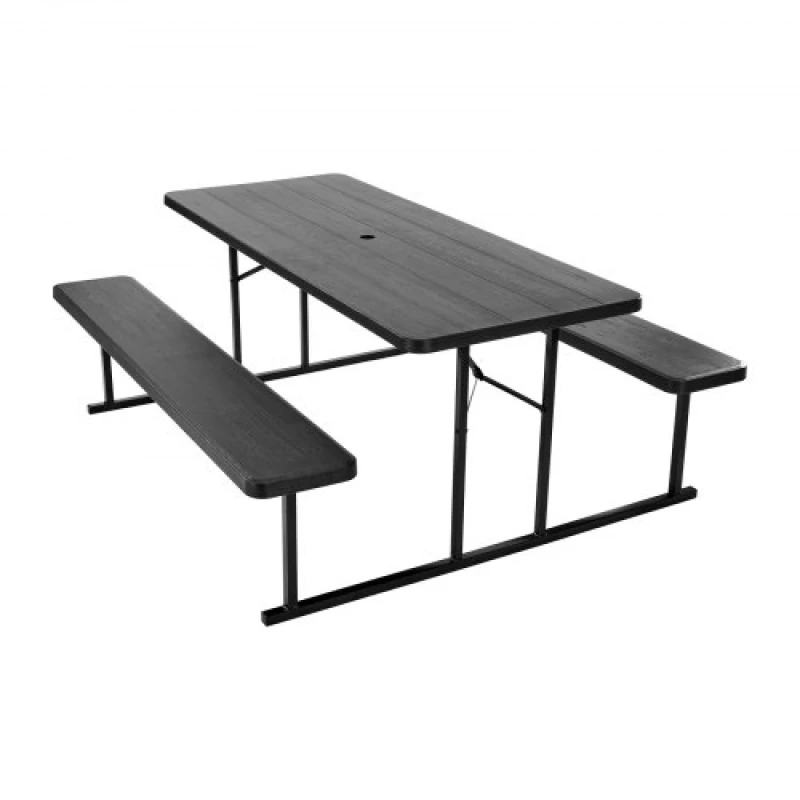 VEVOR Picnic Table Foldable Steel Camping Table Chair Garden Indoor Outdoor