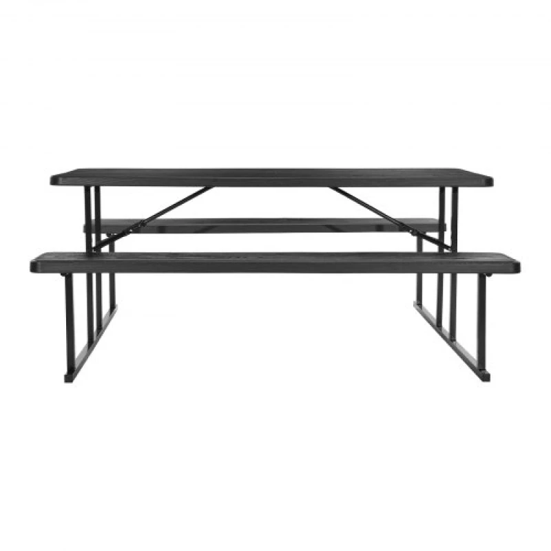 VEVOR Picnic Table Foldable Steel Camping Table Chair Garden Indoor Outdoor