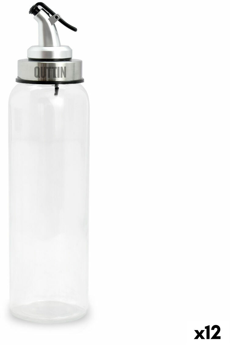 Λαδιέρα Quttin Διαφανές Ασημί Γυαλί 0,5 L 6 x 6 x 26 cm (12 Μονάδες)