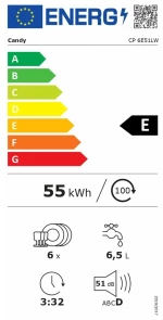 Πλυντήριο πιάτων Candy CP6E51LW