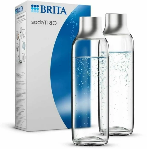Θερμοσ Brita 1046733 Γκρι Διαφανές Ασημί Ανοξείδωτο ατσάλι 1 L (x2)