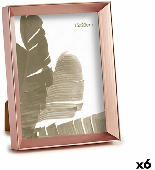 Κορνίζα 17,3 x 3,3 x 22,3 cm Ροζ Χαλκός Πλαστική ύλη Γυαλί (x6)