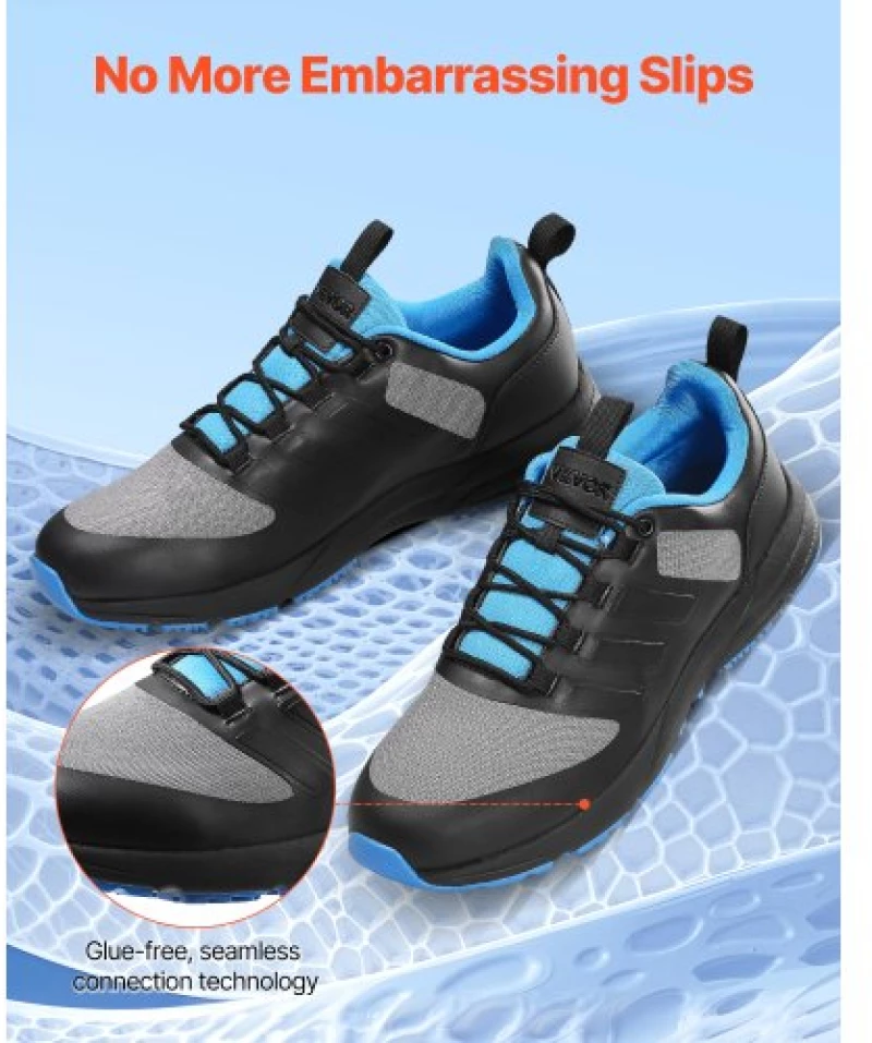 VEVOR Cross Training Shoes M Width Sneakers UK Size 10 Wide Toe Box Shoes Black