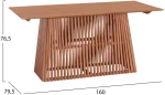 ΣΕΤ ΤΡΑΠΕΖΑΡΙΑΣ 5ΤΜΧ RENLY HM21078.02 ΟΡΘΟΓΩΝΙΟ ΤΡΑΠΕΖΙ & 4 ΚΑΡΕΚΛΕΣ