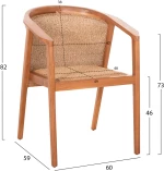 ΣΕΤ ΤΡΑΠΕΖΑΡΙΑΣ 5ΤΜΧ RENLY HM21078.02 ΟΡΘΟΓΩΝΙΟ ΤΡΑΠΕΖΙ & 4 ΚΑΡΕΚΛΕΣ