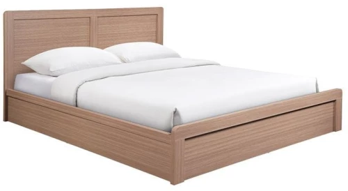 CALIBER Κρεβάτι Διπλό για Στρώμα 160x200cm, Απόχρωση Sonoma Oak