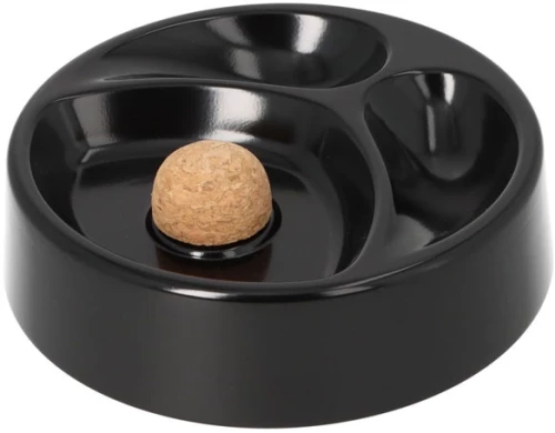 Angelo Τασάκι - Σταχτοδοχείο για 2 Πίπες Καπνού Μεταλλικό Μαύρο (412002)