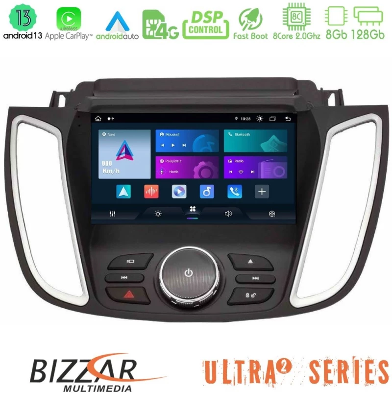 Bizzar Ultra Series Ford c-max / Kuga 8core Android13 8+128gb Navigation Multimedia Tablet 9" u-ul2-Fd2025