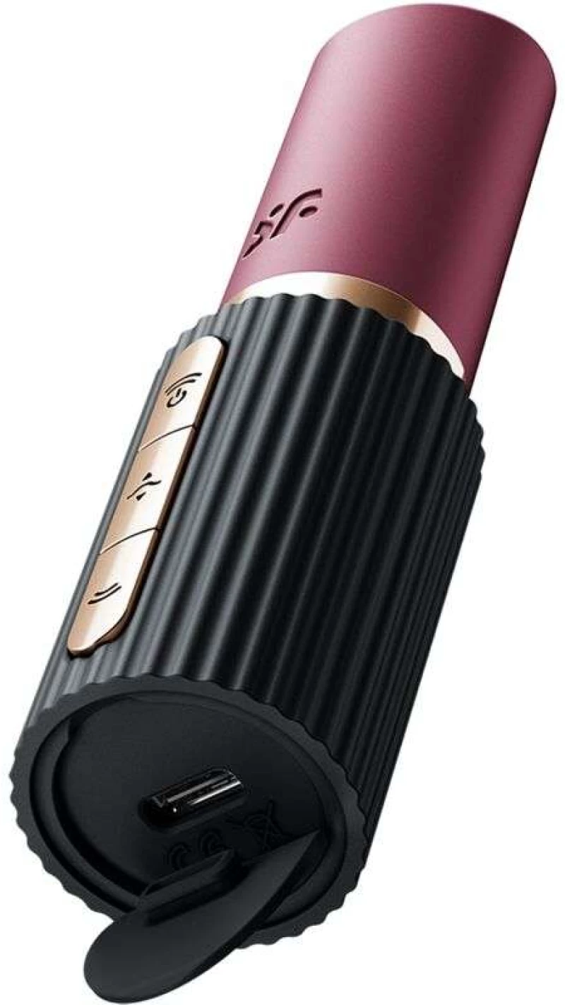 PRO 2 KISS WAVE CLITORIS STIMULATOR GARNET BLACK - SATISFYER