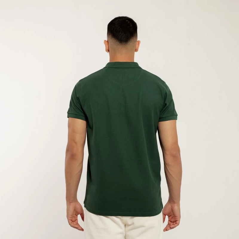 BE:NATION Essential Polo Piquet s/s Logo 05312508-7C BENATION ΠΡΑΣΙΝΟ