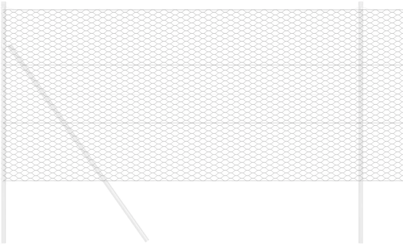 vidaXL Περίφραξη Εξάγωνου Σχήματος Γκρι 0.5x10 μ Σίδηρος