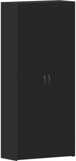 vidaXL Ντουλάπα παπουτσιών Μαύρη 80x35,5x180 εκ Επεξεργασμένο ξύλο