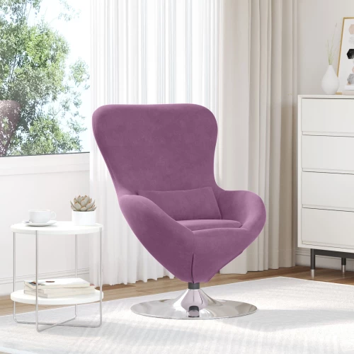 vidaXL Πολυθρόνα Αυγού Purple Velvet
