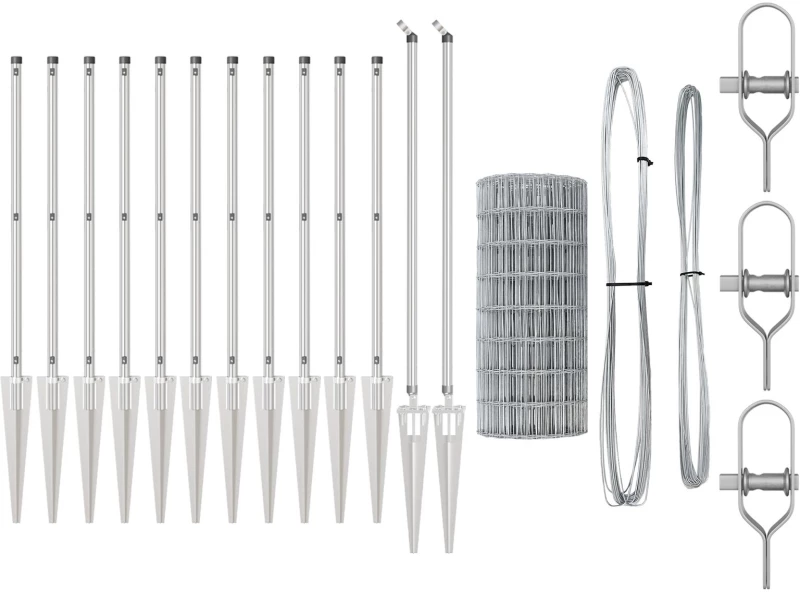 vidaXL Ευρωπαϊκή Περίφραξη με 7 Στραγίδες 0.8x10 μ Γαλβανισμένο Ατσάλι