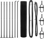 vidaXL Φράκτης Ευρώ με 7 Γαλβανισμένα Πόδια 1.4x10 μ.