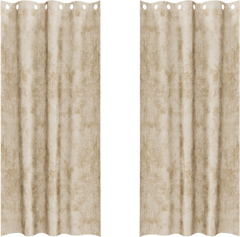 vidaXL Velvet Κουρτίνες Κρεμ Πολυεστέρας 140 x 225 εκ Μοντέρνες