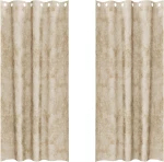 vidaXL Velvet Κουρτίνες Κρεμ Πολυεστέρας 140 x 225 εκ Μοντέρνες