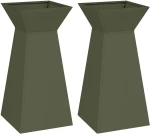 vidaXL Σετ Βάσης Φυτών Ελιά Μέταλλο 35 x 35 x 73 εκ. Διακοσμητικά Ένθετα