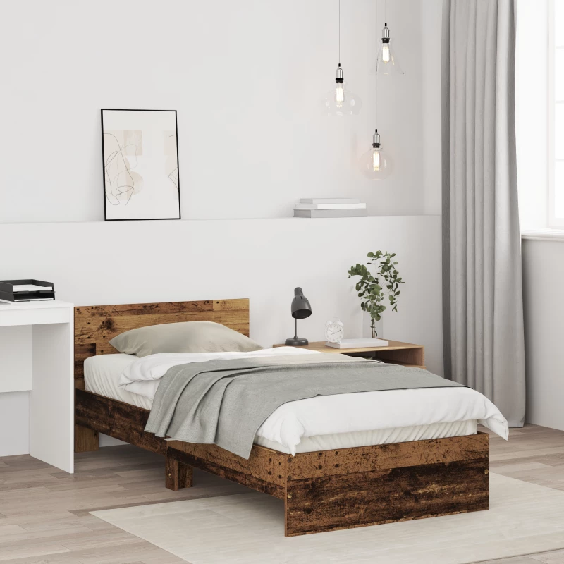 vidaXL Σκελετός Κρεβατιού Παλιού Ξύλου 90x200 εκ.