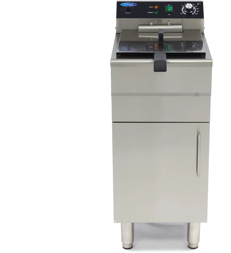 Deep Fryer - 16L - 1 Basket - with Drain Tap and Stand - 400V