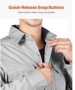 VEVOR Flame-Resistant Welding Jacket 7oz Cotton Welding Safety Jacket XXL Size