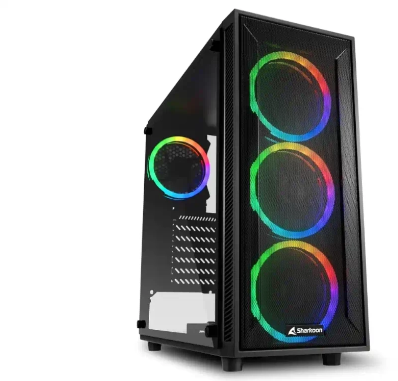 Κουτί Υπολογιστή Sharkoon TG4M ARGB Midi Tower Μαύρο (TG4MARGB)