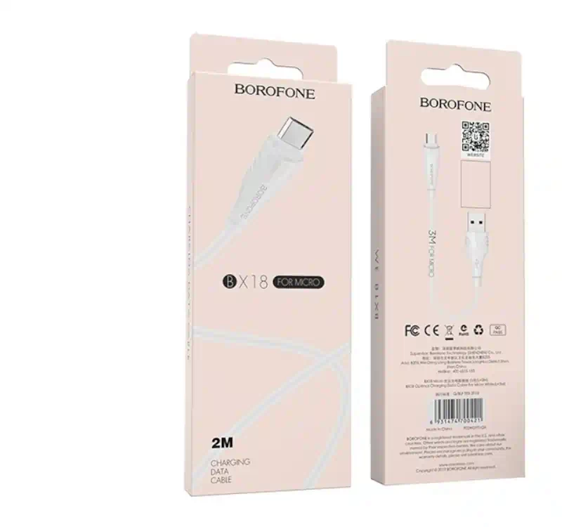 Cable Borofone BX18 USB to Micro 2m White