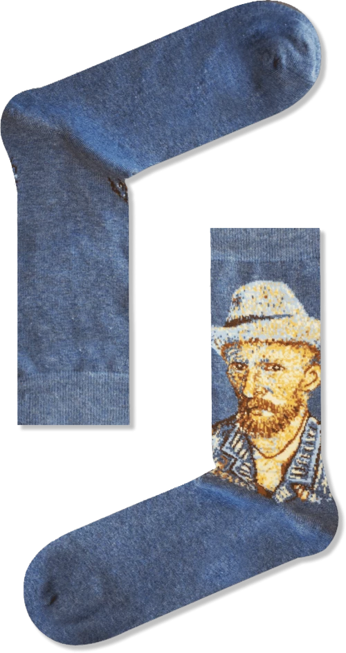Ανδρικές Κάλτσες πρόσωπο Vang Gogh