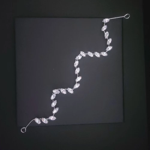 Νυφικό headpiece Zircon 28 cm