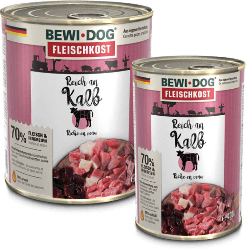 BEWI DOG Κονσέρβα Σκύλου Με Μοσχαράκι - 800gr X 6ΤΜΧ
