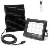 Aδιάβροχος Ηλιακός Προβολέας LED 200W με Πάνελ & Τηλεχειριστήριο - 2000lm, 6500K, IP65 - Aigostar