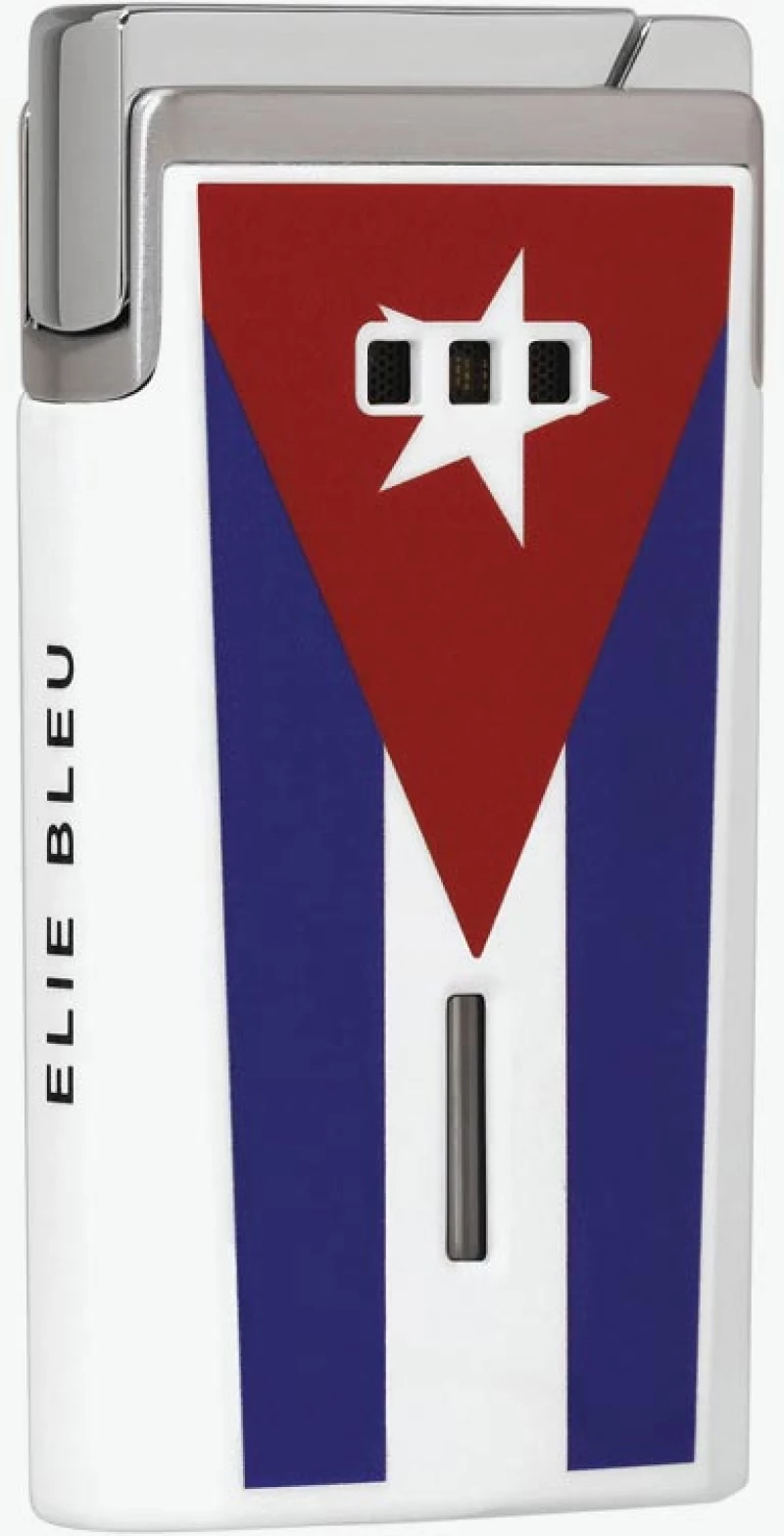 Αναπτήρας Τσέπης Πούρου Elie Bleu J15 Cuban Flag Pocket Lighter Lacquer