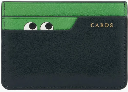 Anya Hindmarch Peeping Eyes Card Case Green