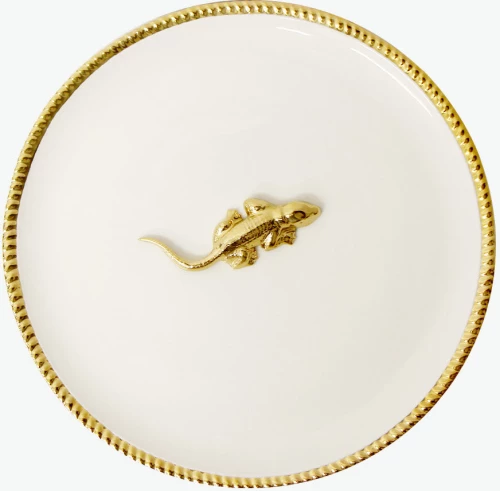Πιάτο Les Ottomans Plate Golden Animals Crocodile