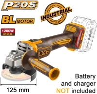 Γωνιακός Τροχός Μπαταρίας 125mm 20V Li-Ion SOLO Ingco - CAGLI221253