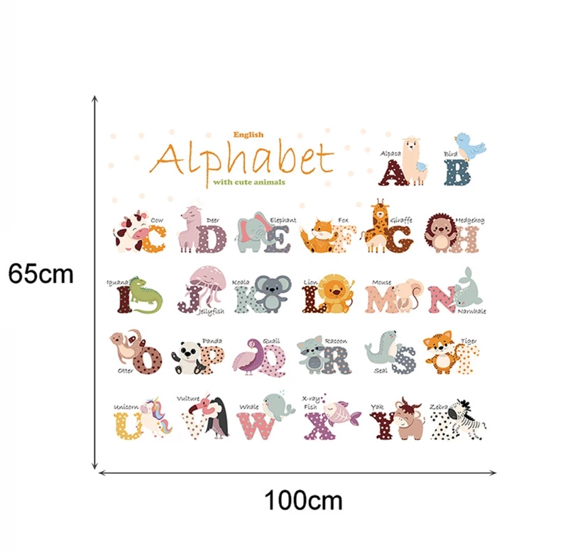 Sipo - Wall Stickers Animal Alphabet