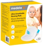 Medela Ultra-Breathable Nursing Pads Επιθέματα Θηλασμού Μιας Χρήσης 30 τεμ.