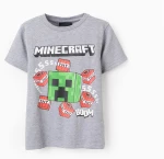 Zippy Μπλούζα Minecraft, Γκρι
