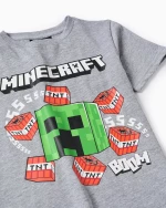 Zippy Μπλούζα Minecraft, Γκρι