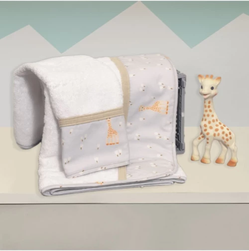 Sophie La Girafe Σετ Πετσέτες 2τμχ, Γκρι