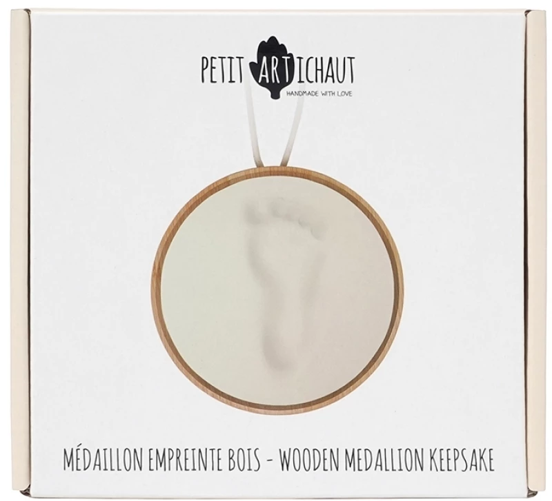 Petit Artichaut Αναμνηστικό Αποτύπωμα Μωρού Wooden Medallion Keepsake
