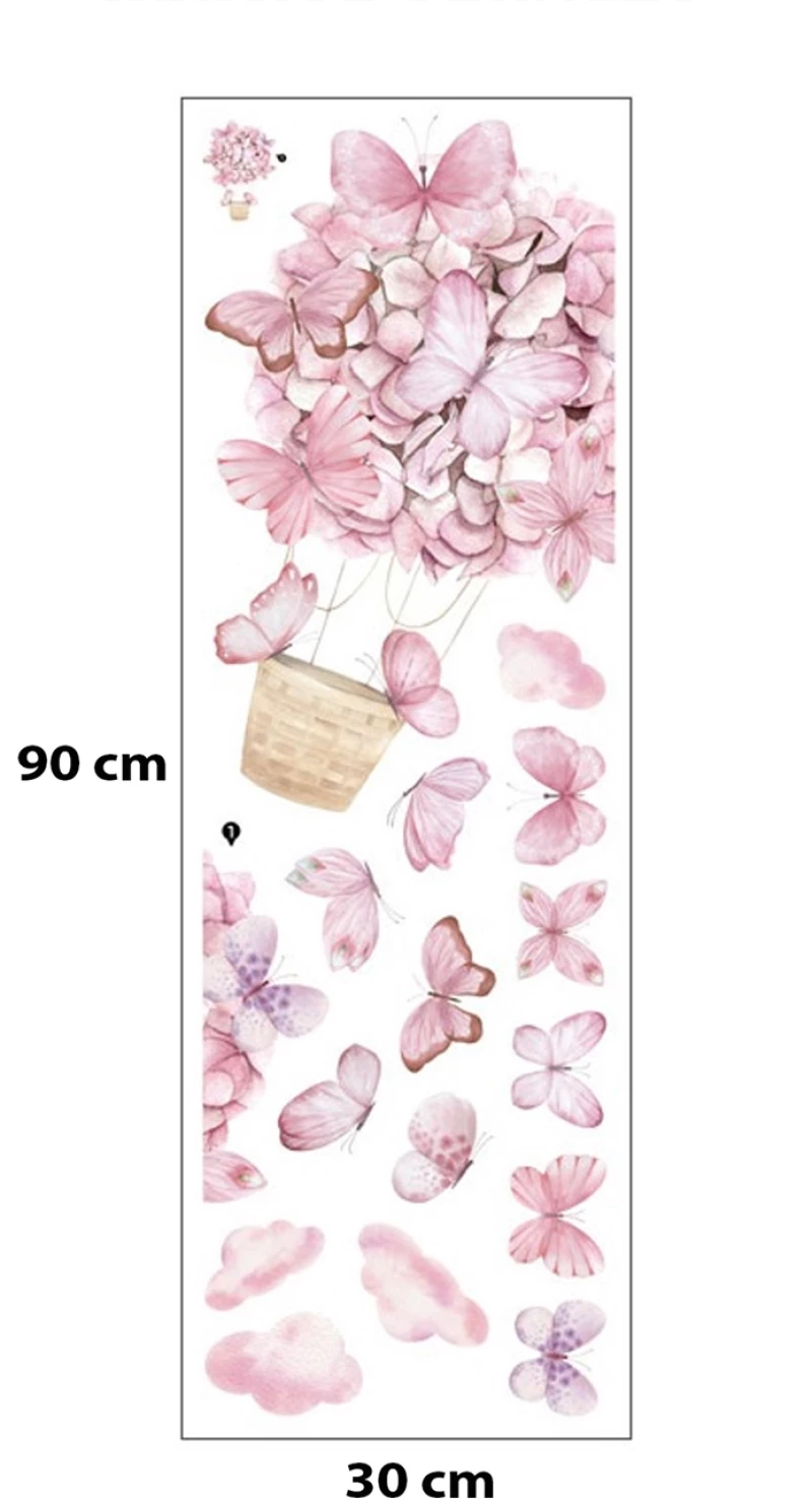 Sipo - Wall Stickers Pink Butterflies