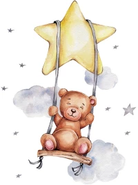 Sipo - Wall Stickers Bear On Swing