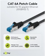 GOOBAY καλώδιο δικτύου 93820, CAT 6A S/FTP, 500MHz, Copper, 5m, μαύρο