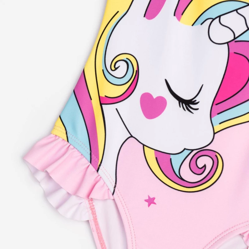 Ολόσωμο μαγιό κορίτσι "Unicorn" ροζ