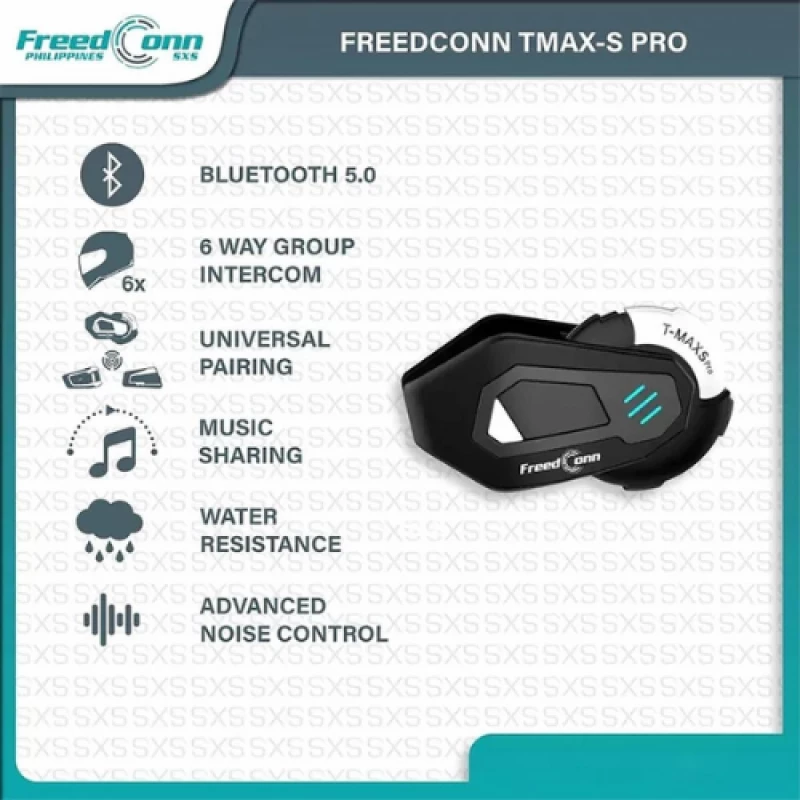 FreedConn T-Max S Pro Ενδοεπικοινωνία Μονή για Κράνος Μηχανής με Bluetooth